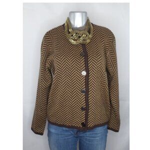 Chocolate Chevron Cardigan